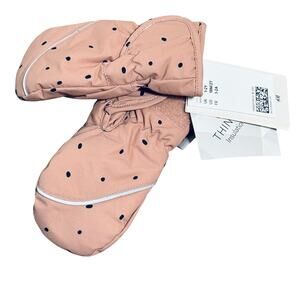 NWT H&M WATER-REPELLENT MITTENS Size‎ 18M/2T Toddler Girl Gloves Mauve Pink Spot